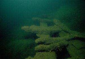 Futtocks of the Diamond Island Shipwreck in 1777 (R. Bellico)