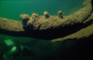 Bow of the Diamond Island Shipwreck 1777 (R. Bellico)